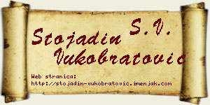 Stojadin Vukobratović vizit kartica